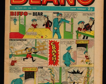 Beano 1630 Oct 13 1973 UK Original British Vintage Comics  Magazine Billy Whizz!