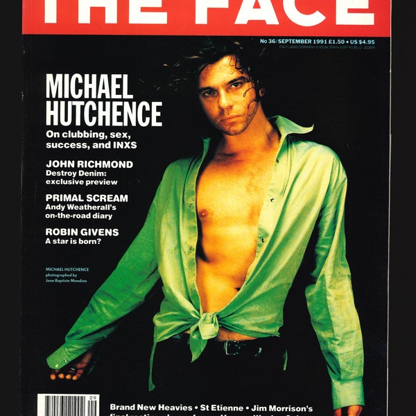 The Face  no.36  Sept 1991 British Original Vintage Fashion Magazine Michael Hutchence
