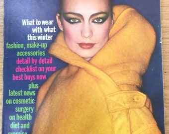 Vogue UK November 1976 Britisches Original Vintage Mode Magazin Geschenk Geburtstagsgeschenk Vibeke Knudsen