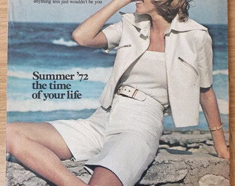 Vogue Patterns  Summer 1972 Original Vintage  Retro Rare Fashion Magazine  Birthday Gift Present