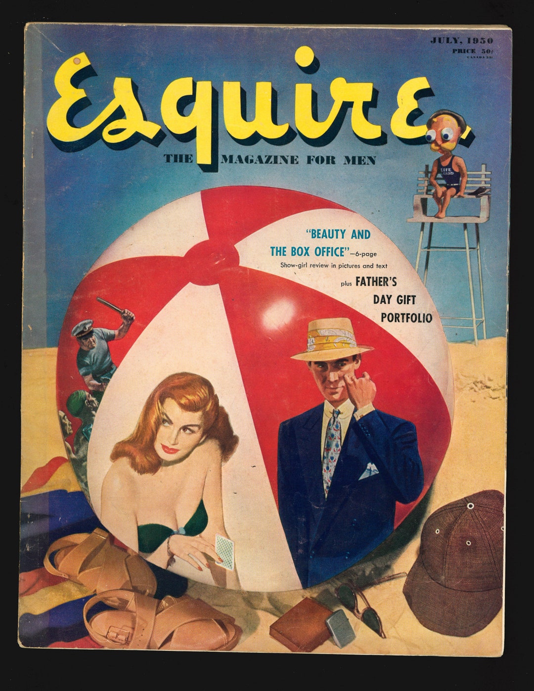 Esquire Magazine July 1950 Al Moore Pin-up- Centrefold Robert Ruark ...