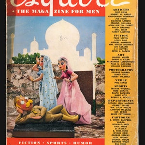 Esquire April 1943 Varga Girl Centrefold Illustrated Curt Riess Robert W Marks Hauptmann Hermann