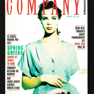 Firma März 1988 Britische Original Vintage Modemagazin