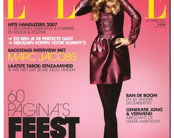 Elle Dic 2007 Dutch Foreign Original Fashion Magazine Gift Present Birthday Ellanne cover