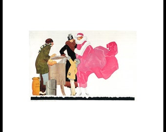 Póster, René Vincent Original Hoja de lágrima Ventana montada lista para enmarcar