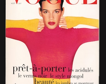 Vogue Paris Aug 1994 French Original Vintage Fashion Magazine 30th