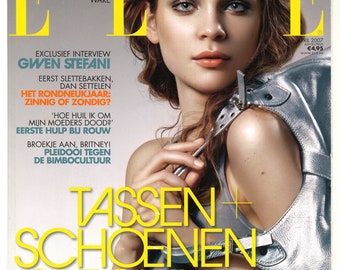 Elle Abril 2007 Holandés Extranjero Original Fashion Magazine Regalo Regalo Cumpleaños Kim Noorda portada
