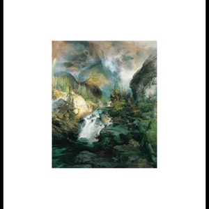 Children of the Mountain 1866 Thomas Moran Original Tear sheet Window Mounted Ready for Framing