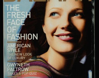 Harper's Bazaar  US Feb 2000 American Vintage Original Fashion Magazine cover : Gwyneth Paltrow