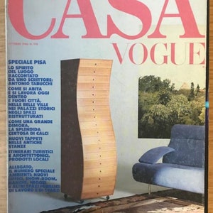 Casa Vogue no 178 Oct 1986 Italy Italian Original Vintage Rare Retro House Decor  Magazine Gift Present