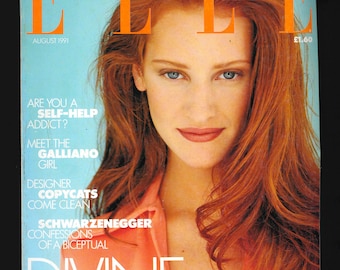 Elle UK Aug 1991 Original Vintage Fashion Magazine
