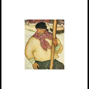 Le Passeur, Anto Carte Original Tear sheet Window Mounted Ready for Framing