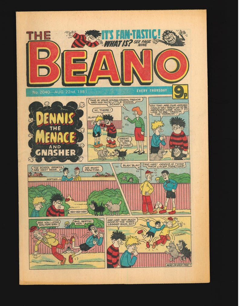 Beano Aug-dec 1981 Back Issues UK Original British Vintage Comics ...