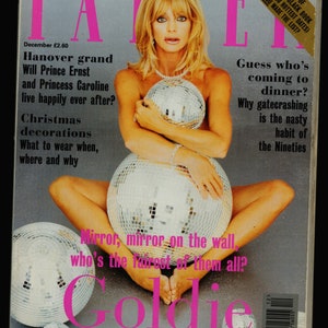 Tatler Dec 1996 British Original Vintage Fashion Magazine Goldie Hawn Sophie Buttler Adams