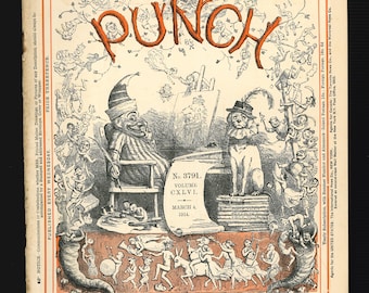 Punch 4. März 1914 Vintage Original Satire Magazin