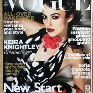 Vogue UK Jan  2011 British  Original Fashion Magazine Gift Present Birthday  Keira Knightley Cover
