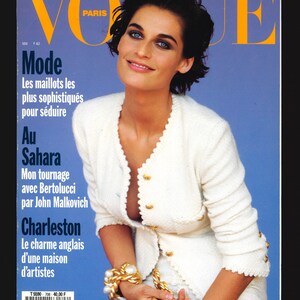 Vogue Paris Mai 1990 Original Vintage Mode Magazin Vanessa Duve - Au Sahara - Charleston