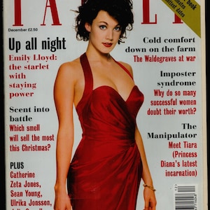 Tatler Dec 1995 vol 290 no 12 Original Vintage  Fashion Magazine Emily Lloyd Catherine Zeta Jones