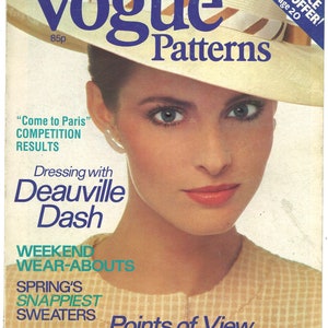 Vogue Patterns Début Printemps 1982 Original vintage Retro Rare Fashion Magazine Cadeau Cadeau d’anniversaire
