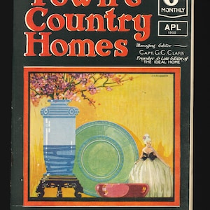Town & Country Homes 1925 Vintage Original Retro Rare Monthly Magazine ...