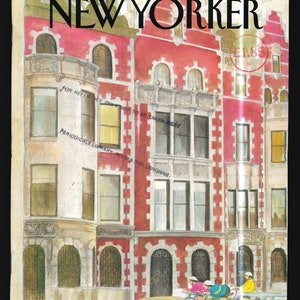New Yorker June 17 1985 Original Vintage Magazine cover: Town Cycle by Charles Saxon