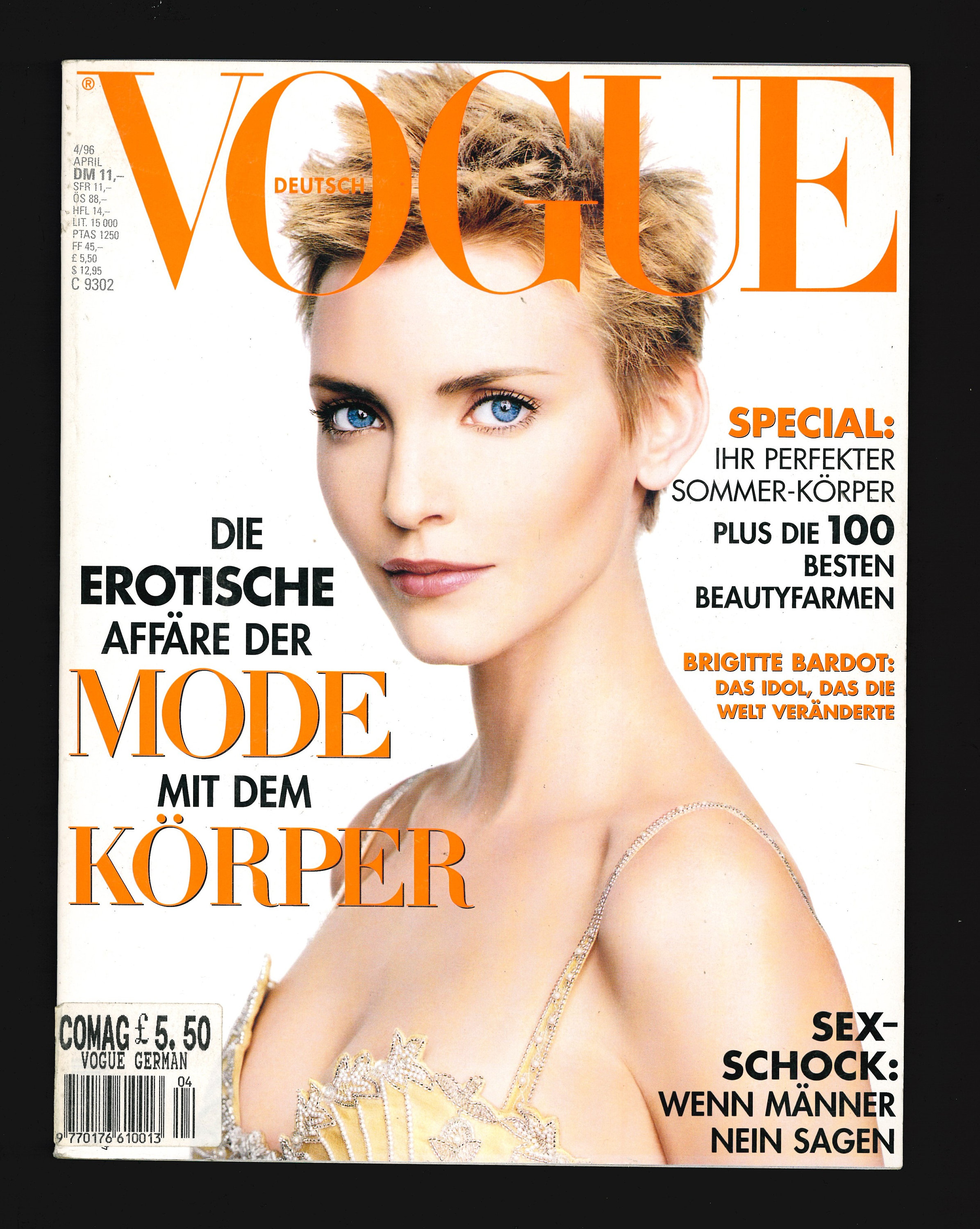 Vogue Deutsch April 1996 German Vintage Original Fashion