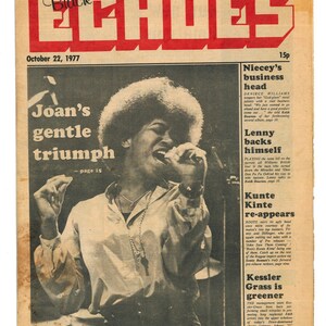 Echoes Oct 22 1977 Original Magazine / Newspaper Joan Armatrading