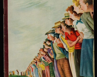 New Yorker Sept 4 1948 Original Vintage Magazine Golf Tournament by Alajalov