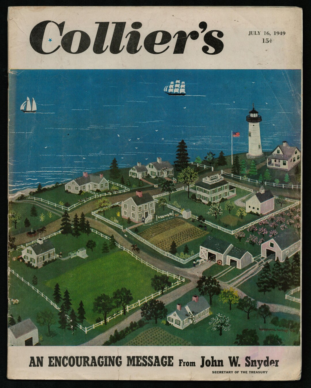Collier's July 16 1949 Rare Vintage Magazine Artist: Maxwell Mays