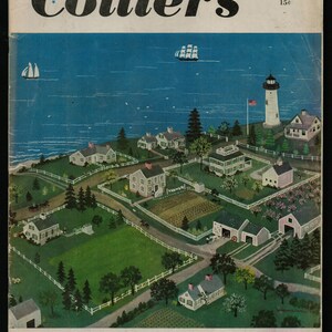 Colliers seltener Vintage-Magazinkünstler vom 16. Juli 1949: Maxwell Mays Eine ermutigende Botschaft John W.Snyder
