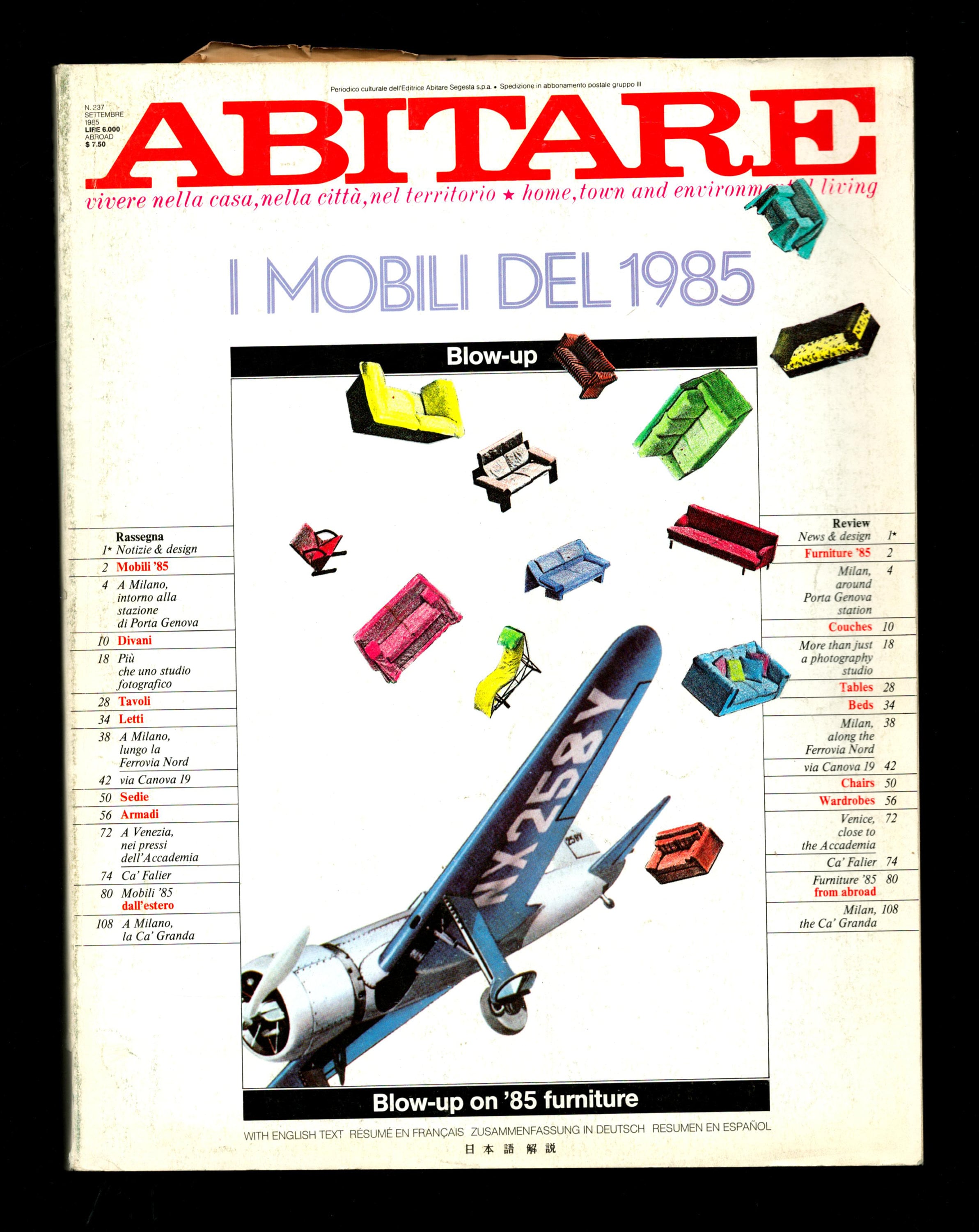 Abitare No 237 Sept 1985 Architectural Magazine - Etsy Canada
