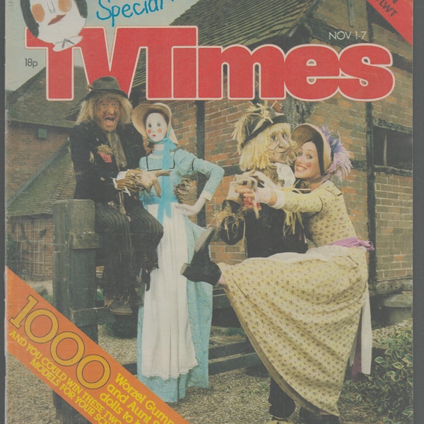 TV Times Nov 1-7 1980 London Thames LWT Original Vintage Magazine Worzel Gummidge