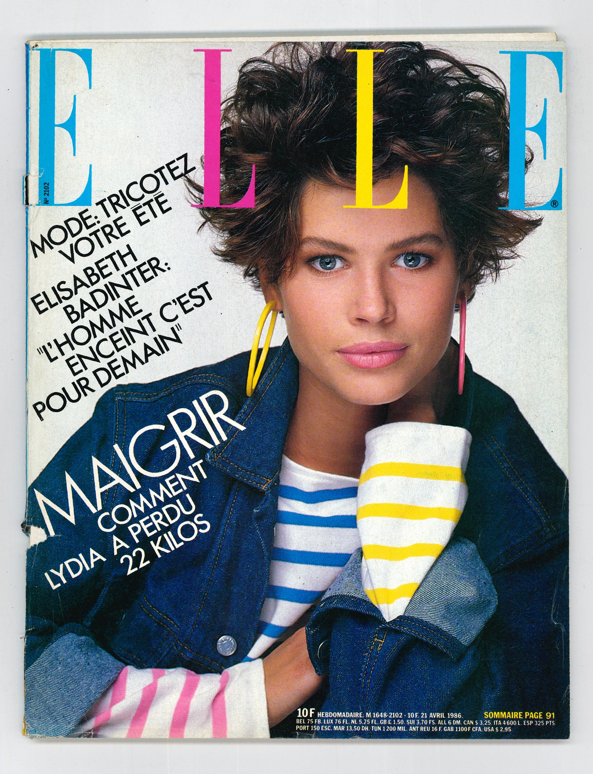 Elle Apr 21 1986 French Edition Vintage Magazine - Etsy