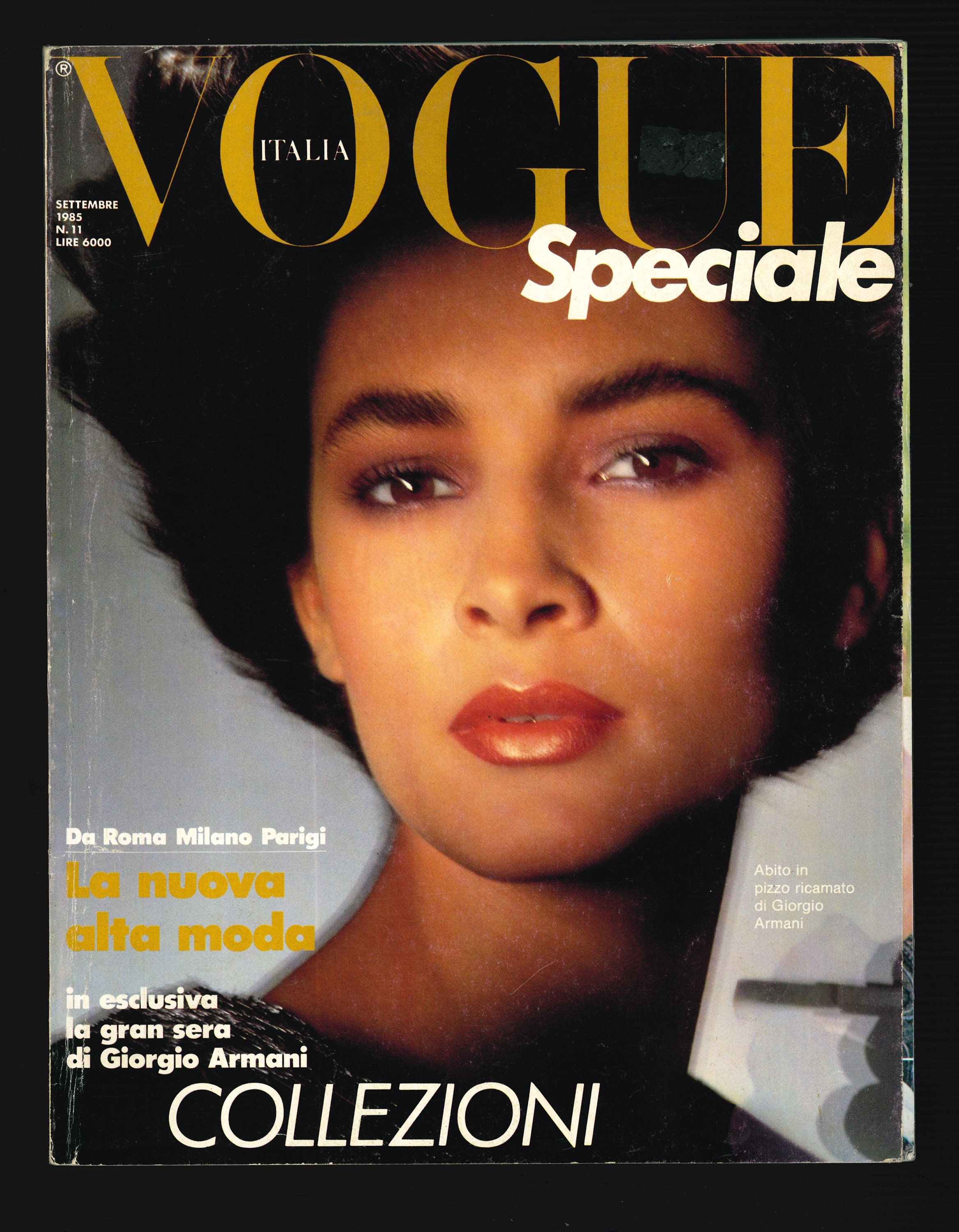 Revista de moda vintage original de Vogue Italia, septiembre de