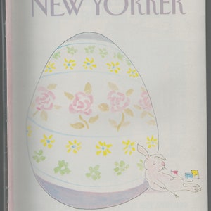 New Yorker April 12  1982 Vintage Magazine James Stevenson Easter Egg  Birthday Gift
