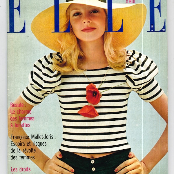 Elle June 21 1971 French Edition Vintage Magazine