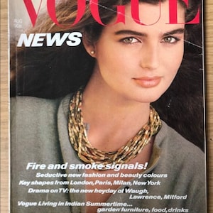 Vogue UK Août 1980 British Original vintage Fashion Magazine Cadeau Cadeau Cadeau Cadeau T