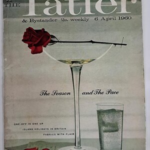 Tatler & Bystander April 6 1960 London Original Vintage Fashion Magazine