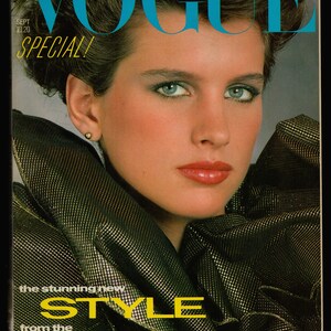Vogue UK September 1982 British Original Vintage Mode Magazin Geburtstag Geschenk Geschenk Lise Marke cover