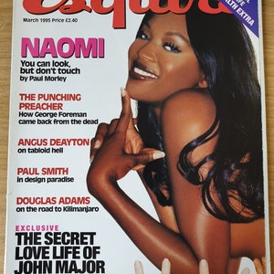 Esquire UK March 1995 vol 5 no 2 Original Monthly Magazine For Men  Birthday Gift Present Naomi Campbell cover