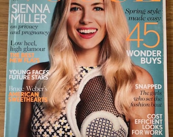 Vogue UK April  2012  British  Original Fashion Magazine Gift Present Birthday  Sienna Miller  Cover