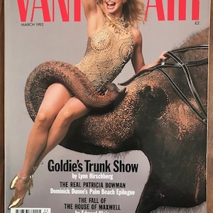 Vanity Fair March 1992  Vintage Fashion Magazine Goldie Hawn  cover