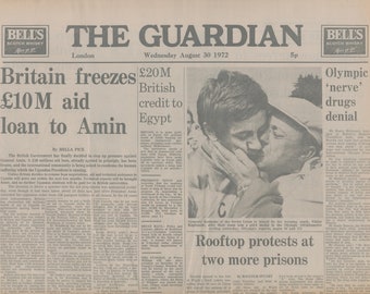 Guardian Aug 30 1972 Original Vintage Rare Newspaper