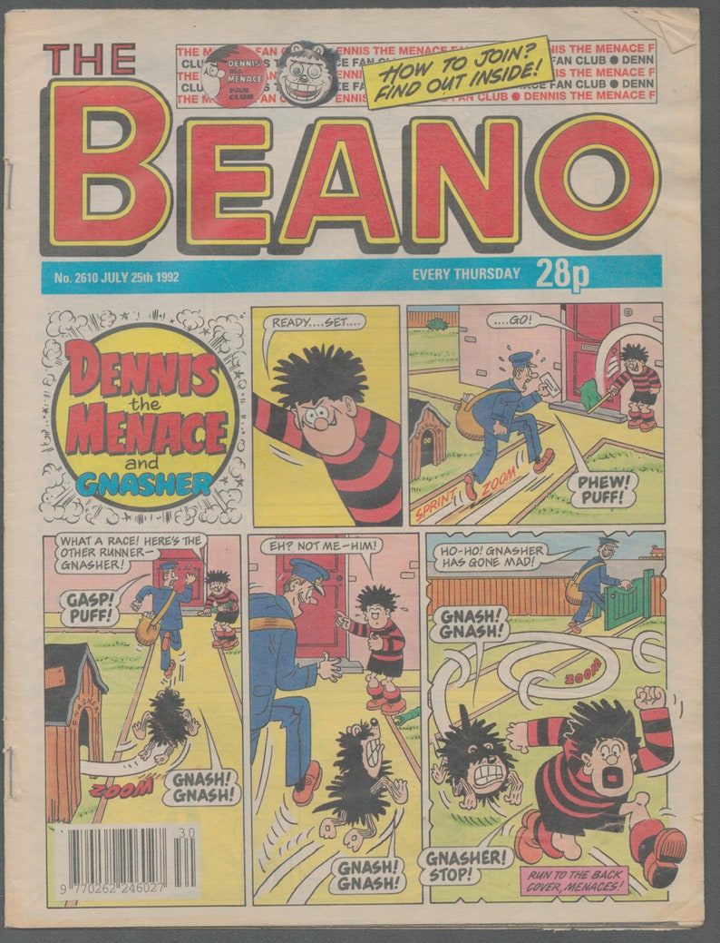 Beano No 2610 July 25 1992 UK Original British Vintage Comics Magazine ...