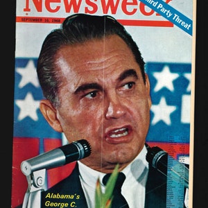 NEWSWEEK SEPT 16 1968 Original Vintage Magazine George C. Wallace