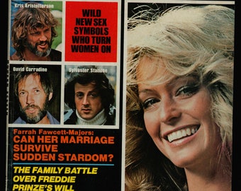 Modern Screen Magazine May 1977 Farrah Fawcett-Majors Sylvester Stallone Kris Kristofferson David Carradine