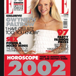Elle UK Dec 2001 British Original Vintage Fashion Magazine Gwyneth Paltrow