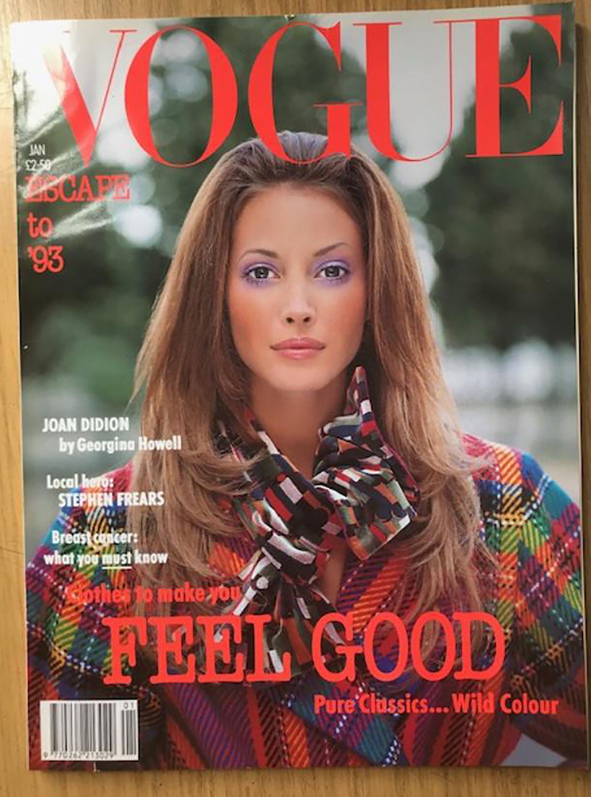 Vogue UK Jan 1993 Original British Vintage Fashion Magazine Cover