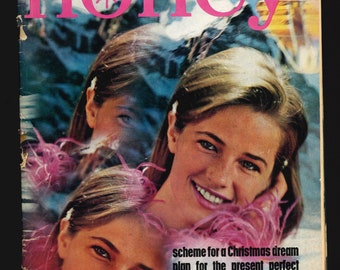 Rivista Honey, dicembre 1965, moda vintage originale