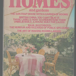 Hem och trädgårdar Storbritannien september 1975 Brittisk husdekoration Möbeltidning Basil Boothroyd